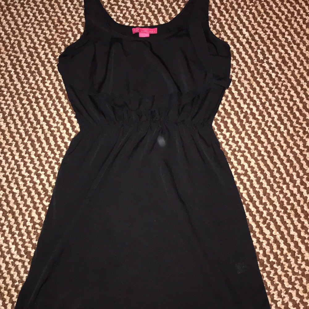 Black dress with ruffles